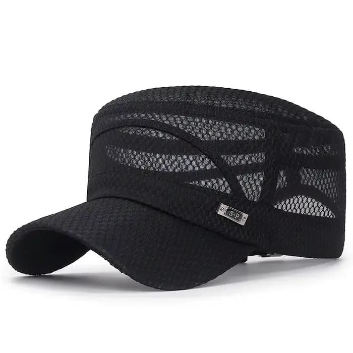Casquette plate respirante en filet complet pour hommes et femmes
