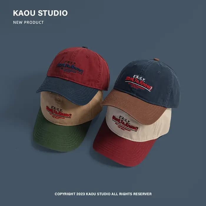 Casquette à visière brodée pour hommes