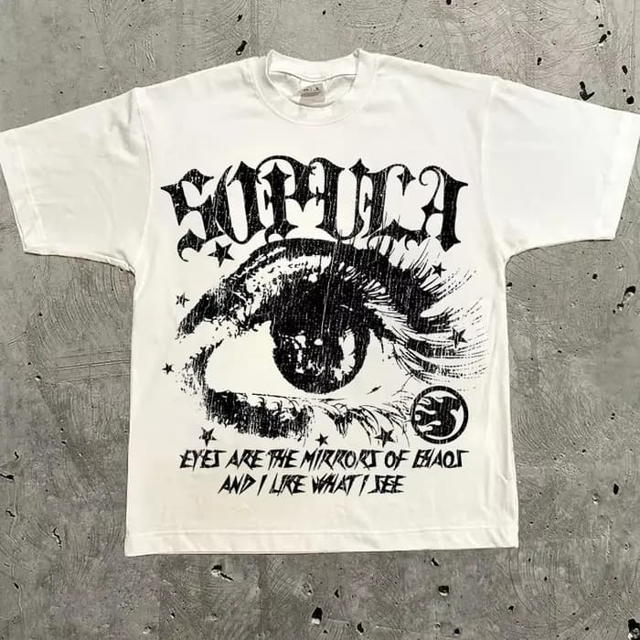 T-shirt surdimensionné avec lettres graphiques Harajuku Y2k pour hommes et femmes