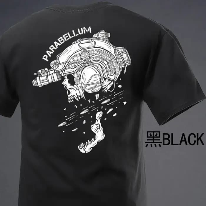 Parabellum The Fired Bullet mode T-Shirts Streetwear 100% coton hauts amples respirant t-shirt passi