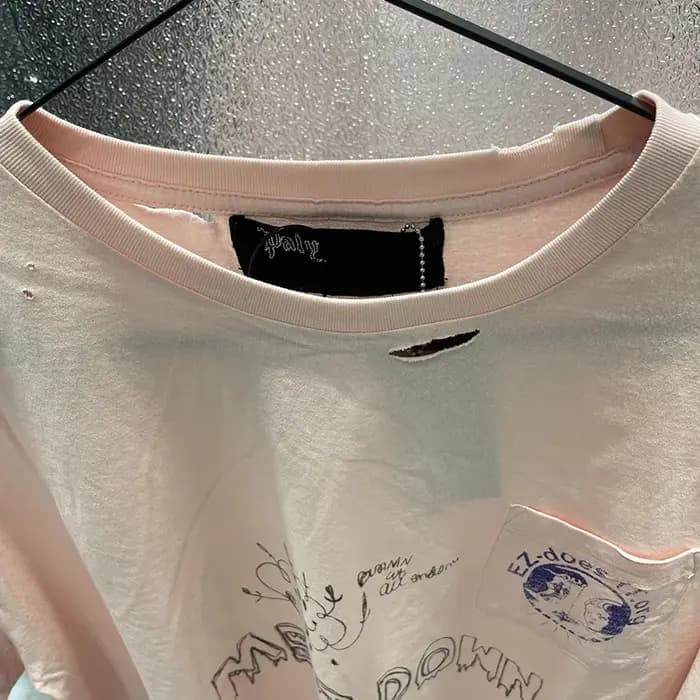 Hip Hop High Street rose PALY t-shirt hommes femme meilleure qualité Vintage décontracté ample à manches courtes