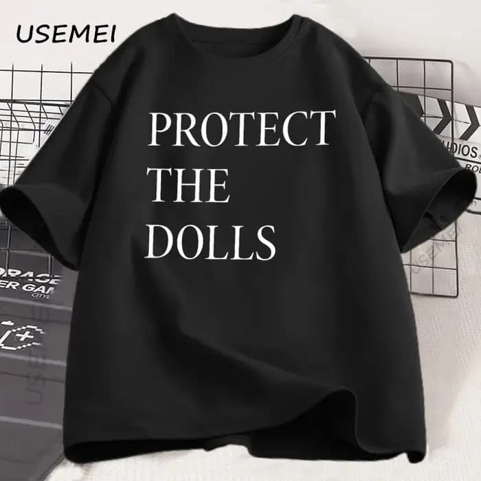 Protéger les poupées T-shirt hommes femmes imprimer coton T-shirt fierté droits humains T-shirt ampl