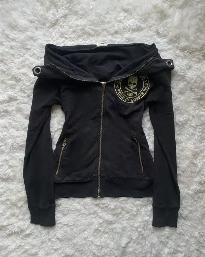 Y2K nouveau Emo mode Rivet sweat à capuche avec fermeture éclair femmes Harajuku noir sweat à capuch