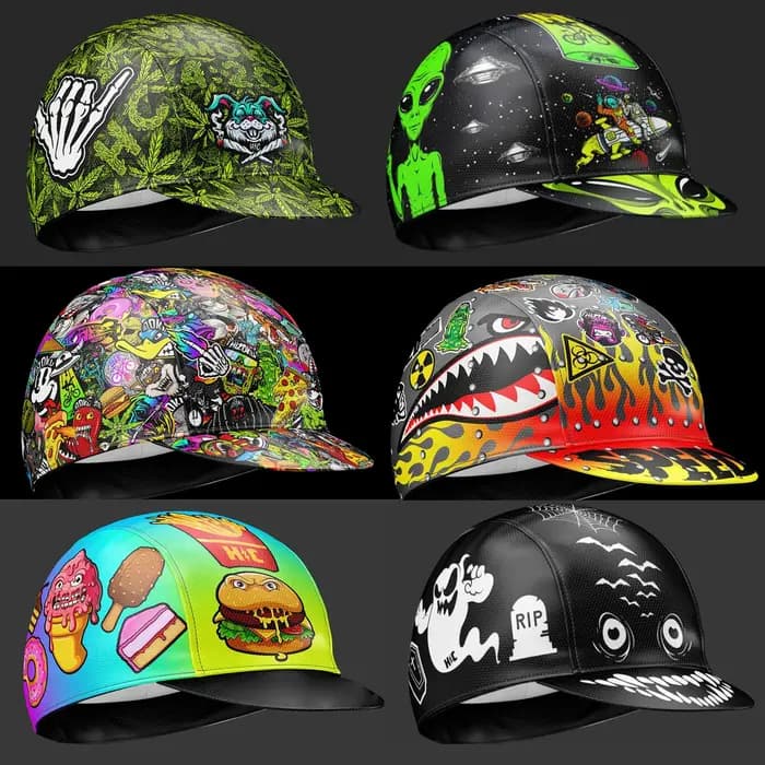 Multi nouveau classique Cool crânes couleurs casquettes de cyclisme chaudes OSCROLLING Gorra Ciclismo unisexe