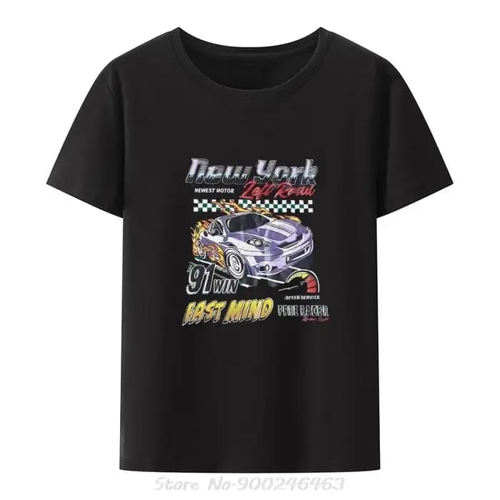 T-shirt unisexe à manches courtes imprimé graphique de voiture pour hommes, t-shirt respirant, mode