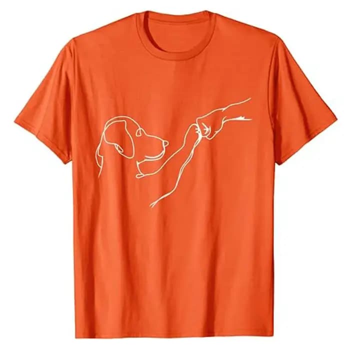 T-shirt graphique Punch Hand Dog and People