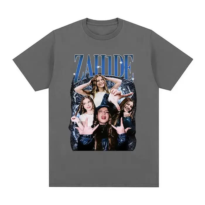 Zahide Merch T-shirt imprimé graphique hommes femmes mode Hip Hop T-shirts coton décontracté surdimensionné à manches