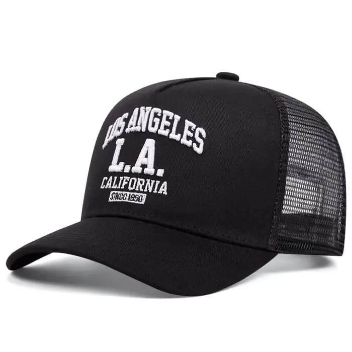 KubANGELES-Casquette en filet pour hommes et femmes, chapeau de camionneur américain, sports de plei