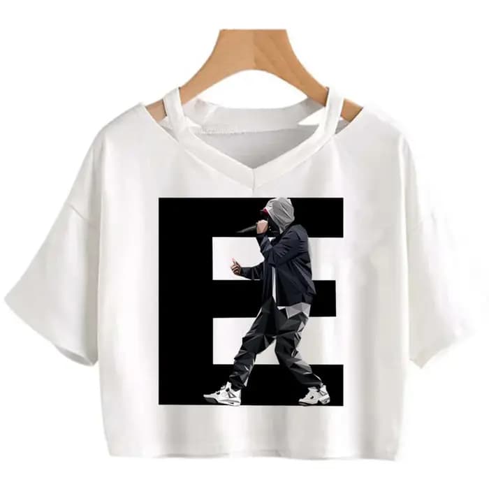 Eminem-Crop Top Esthétique Gothique pour Femme, Streetwear, Vêtements, Fairycore, Cyber, Y2K