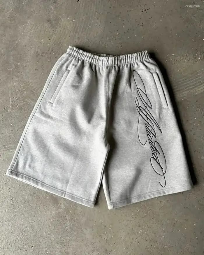Shorts pour hommes Streetwear Rétro Américain Hip Hop Graffiti Lettres Ample Sport Jogging Été Décon