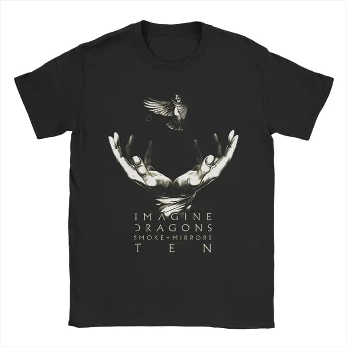 Imagine Dragons réflexions Fans Tour 2025 100 coton T-Shirt pour adulte été Vintage t-shirts col rond populaire