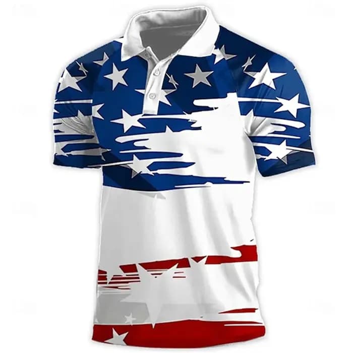 T-shirt imprimé drapeau américain pour hommes