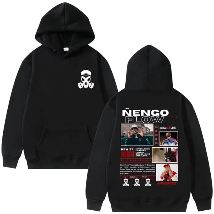 Rappeur Nengo Flow Real G4 Life Tour sweat à capuche hommes femmes mode Hip Hop surdimensionné