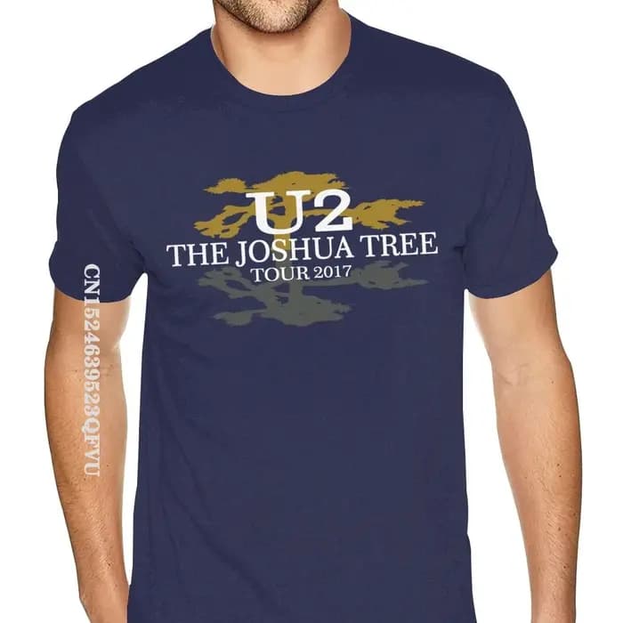 T-shirt à col rond du groupe irlandais Joshua Tree pour hommes