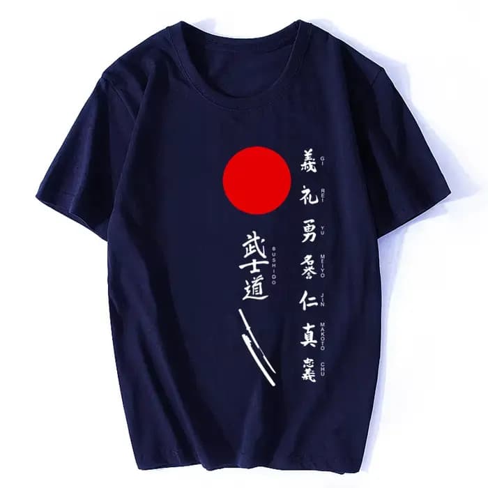 T-shirt samouraï japonais Oke ji pour hommes