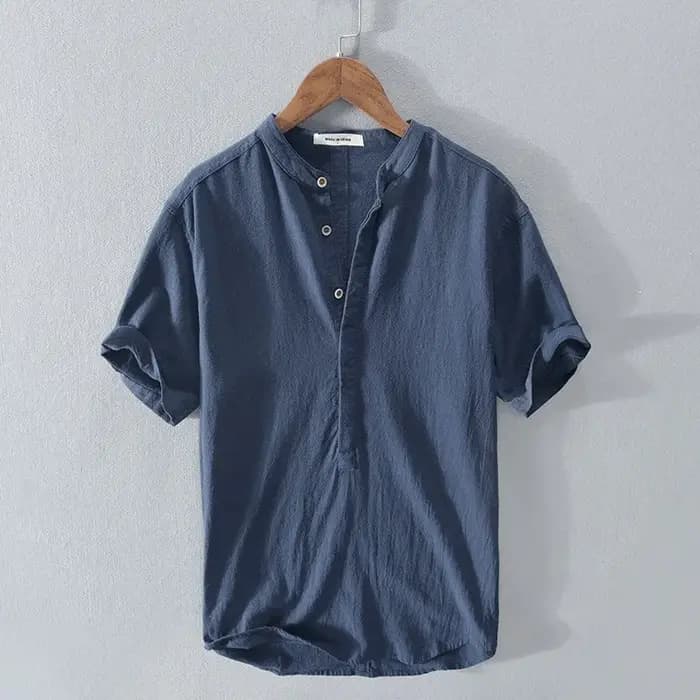 Nouvelles chemises en coton et lin pour hommes