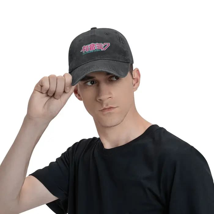 Casquette de baseball avec logo Hatsune Miku pour hommes et femmes