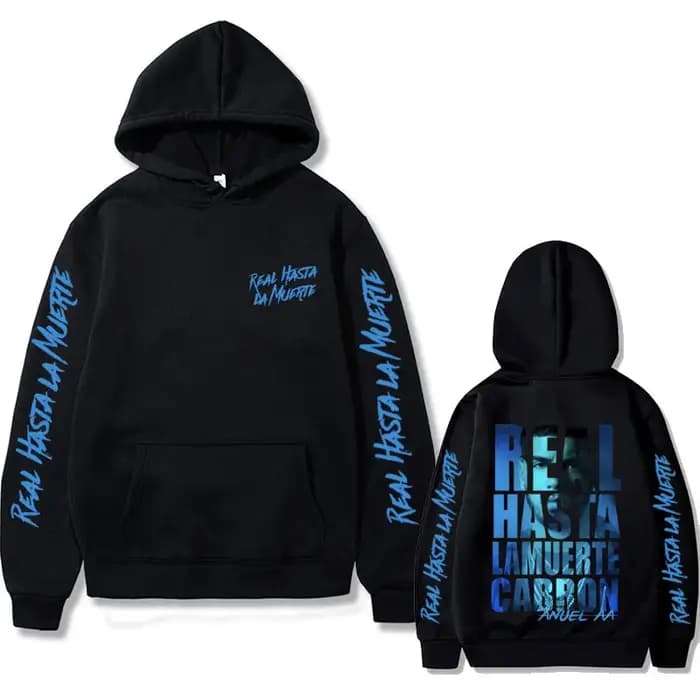 Sweat à capuche imprimé Real Hasta La Muerte pour hommes et femmes