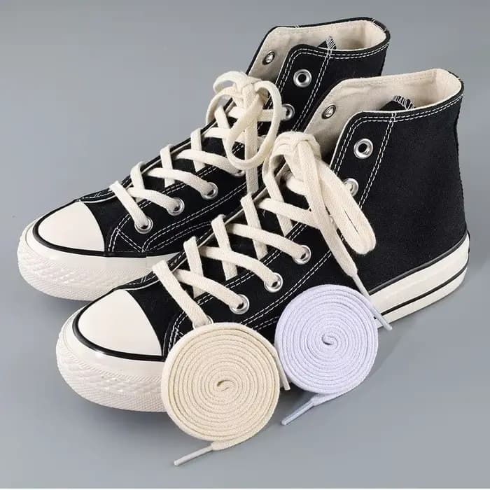 Lacets plats en coton baskets