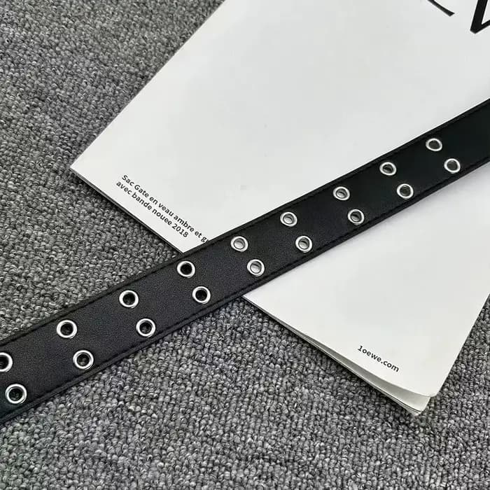 Ceinture Punk en cuir PU ajouré Y2K pour hommes et femmes