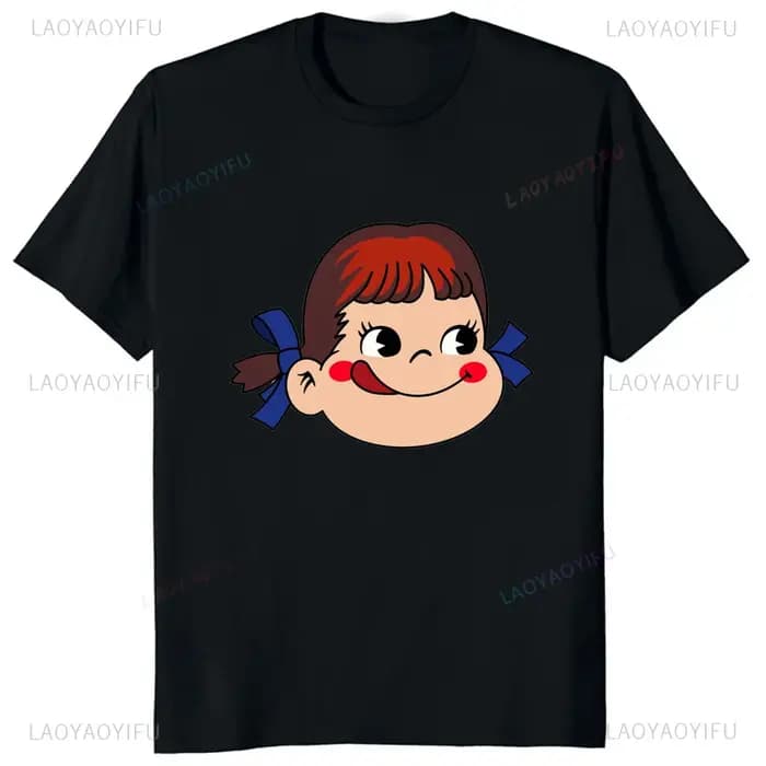 T-shirt rétro Punk Milk Peko-Chan pour hommes et femmes