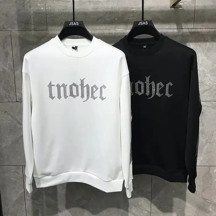 Strass Style hiver tendance hommes à capuche de haute qualité pur coton à capuche décontracté mode pull vente chaude hauts