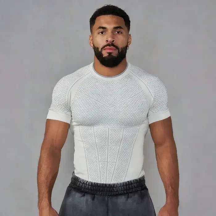 T-Shirt homme Superman Sport Fitness séchage rapide respirant élastique coupe ajustée manches courtes haut d'entraînement