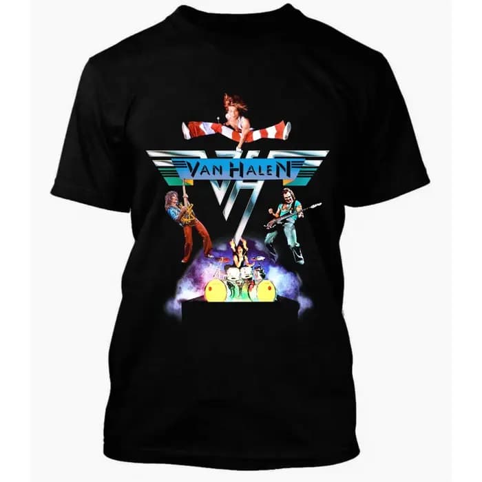 Rare Van Halen T-Shirt cadeau chemise graphique à manches courtes imprimé coton t-shirts décontracté ample Streetwear unisexe