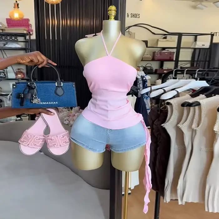 Chemise pour femmes, col licou