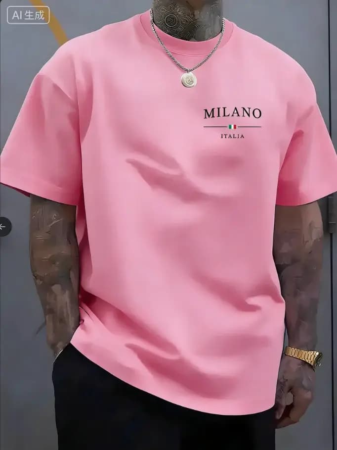 Dernier modèle, t-shirt ample en coton pour homme