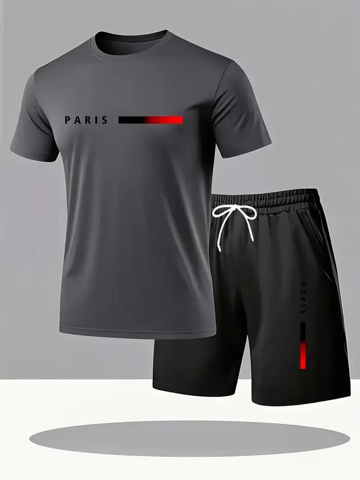 Ensemble T-shirt et short d'été pour homme