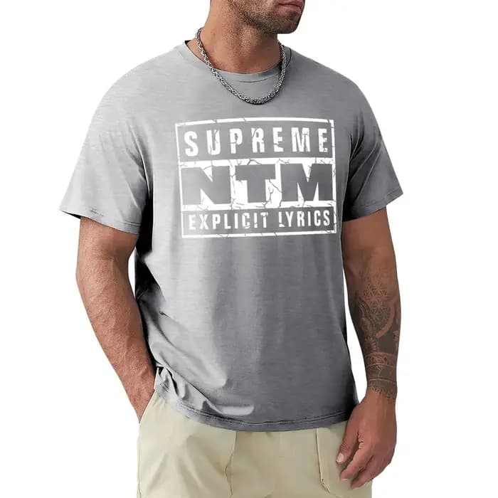 Nouveau modèle été 2026 NTM – T-shirt imprimé col rond pour homme