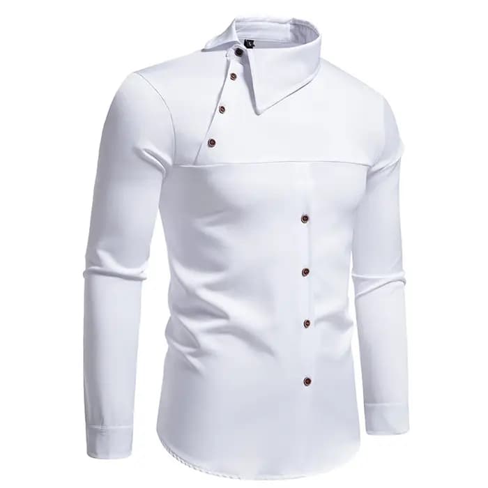 Chemise à col montant pour hommes