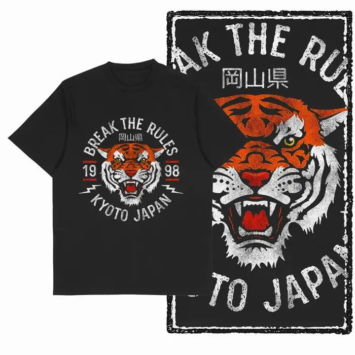 G41 exclusif Cool 100% coton imprimé tigre T-shirt pour hommes | T-shirt col rond pour hommes, Str