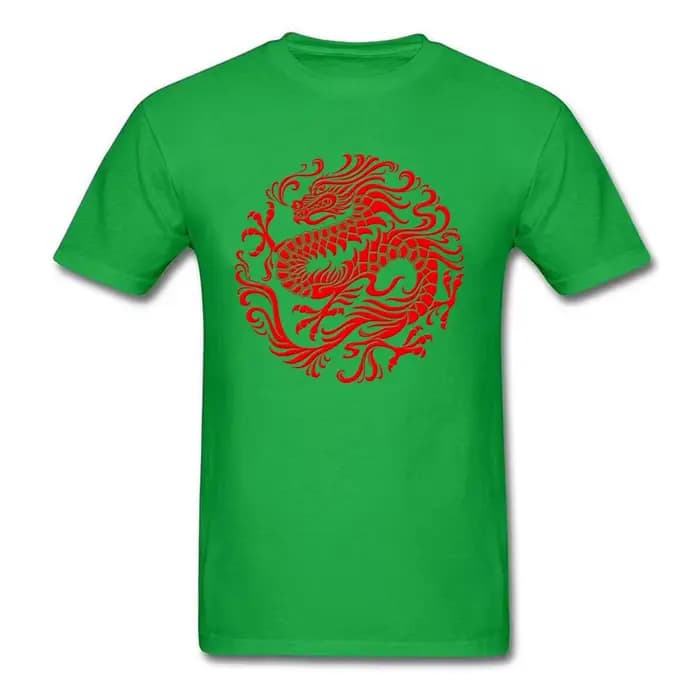 T-shirt ajusté hommes hauts traditionnel rouge