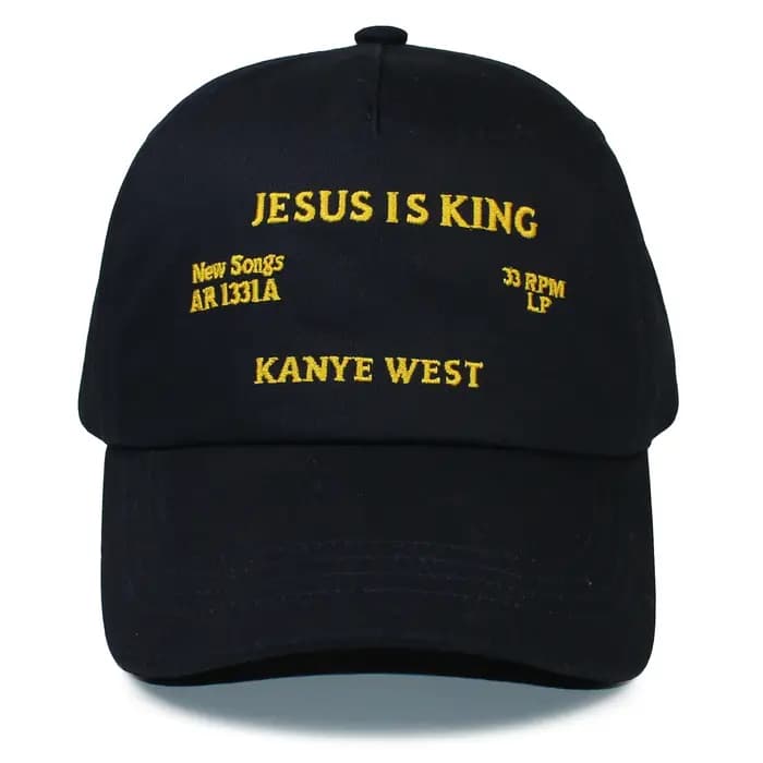 JESUS IS KING-Casquette de Baseball en Coton Bleu Royal et Marine
