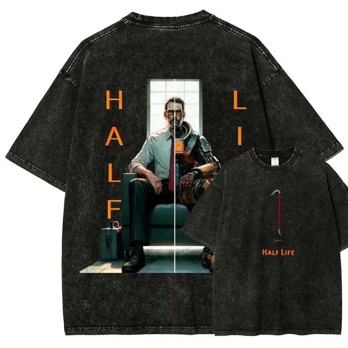 T-shirt délavé Half Life