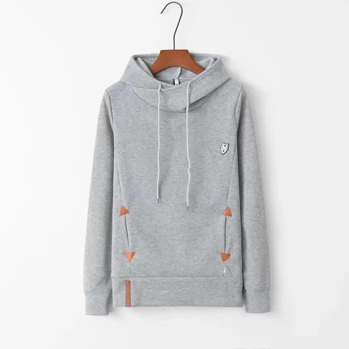 Sweat à capuche brodé à manches longues, poche, tendance de la mode, automne
