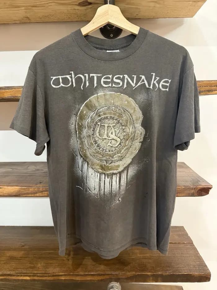 T-shirt rétro double face « White Snake Tour » 1988