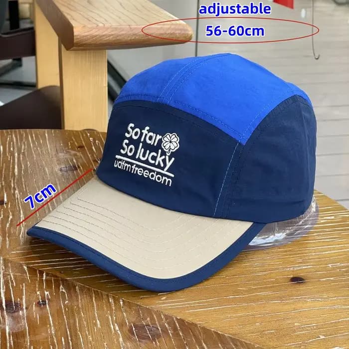 Casquette de baseball à cinq panneaux color-block pour hommes et femmes
