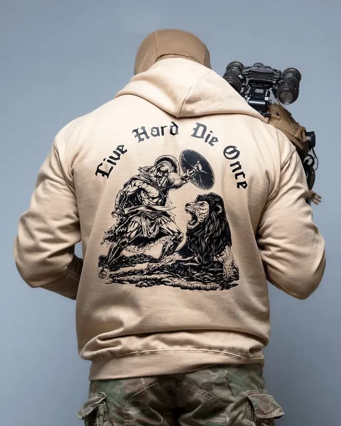 Sweat à capuche Die Once – Équipement tactique _ Brothers in Arms Graphic