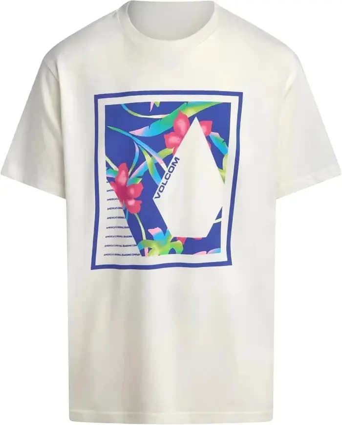 T-shirt rétro psychédélique kaléidoscope Volcom, marque tendance pour le surf et les sports, en coton, avec motif graphique, pour hommes et femmes, streetwear d'été
