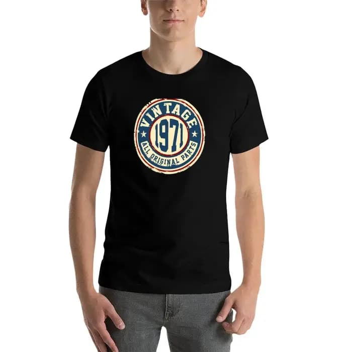 T-shirt vintage 1971 avec toutes les pièces d'origine