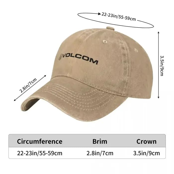Casquette de Baseball Volcoms Logo Merch pour hommes femmes décontracté en coton vieilli