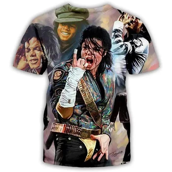 T-shirt graphique Michael Jackson Hip-hop Singer, t-shirt de sport léger, respirant et à séchage rapide, haut à manches courtes streetwear