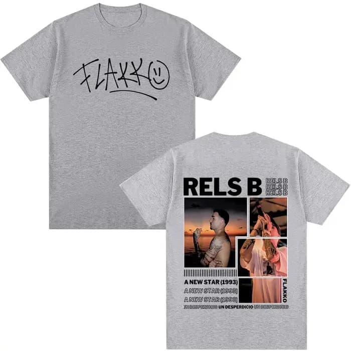 Rappeur Rels B A New Star Album Merch T-shirt hommes femmes vêtements mode Hip Hop t-shirts haute qualité