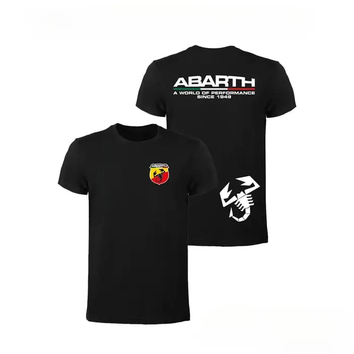 T-shirt de marque automobile italienne Maglietta Logo Scorpione Manches courtes Coton