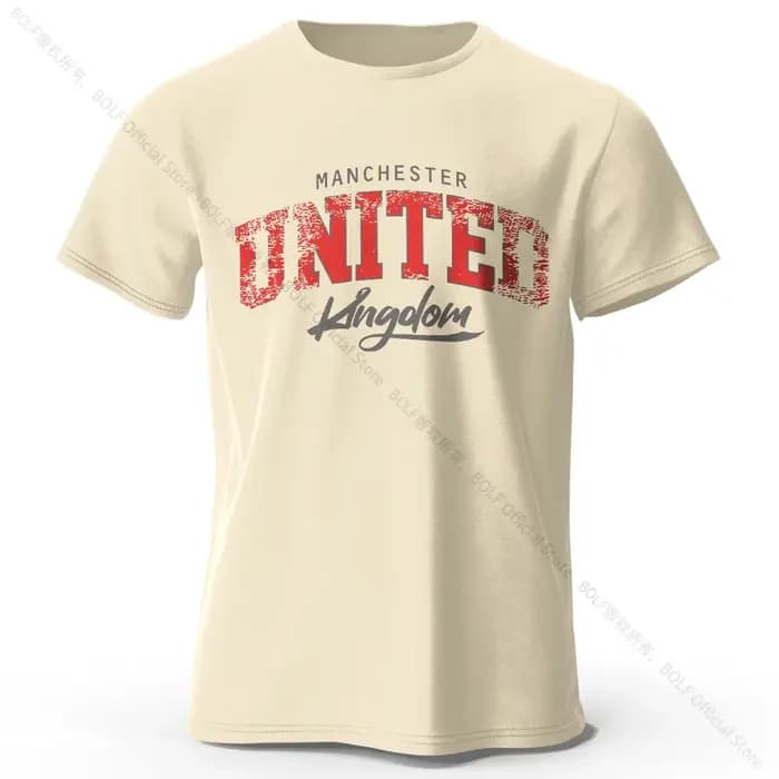 Men's Unites Kingdom Letter Vintage Printed T-Shirt 100% Cotton Oversized Street Graphic Tees for Me