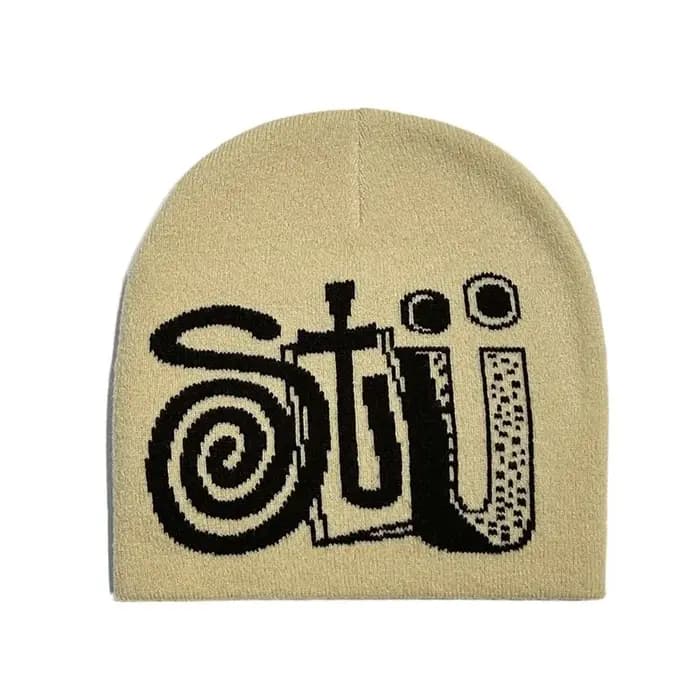 Chapeau de montagne, bonnet en tricot avec impression de lettres