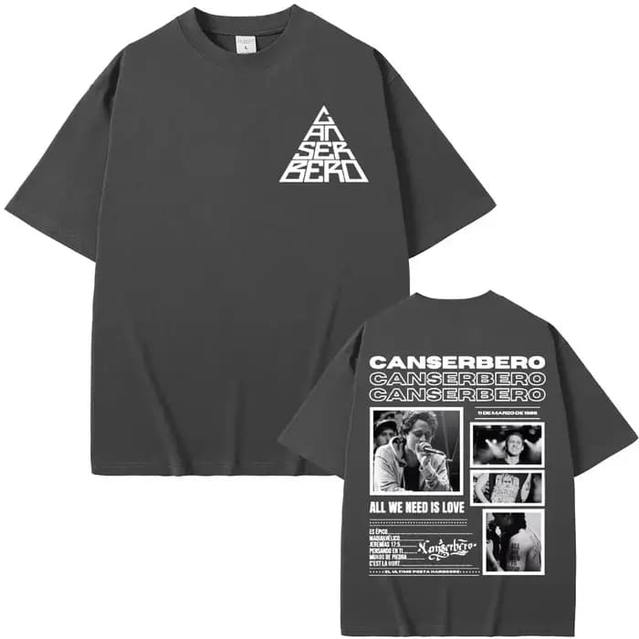 Canserbero tout ce dont nous avons besoin est amour Album 2025 Tour T-shirts hommes femmes Harajuku Vintage